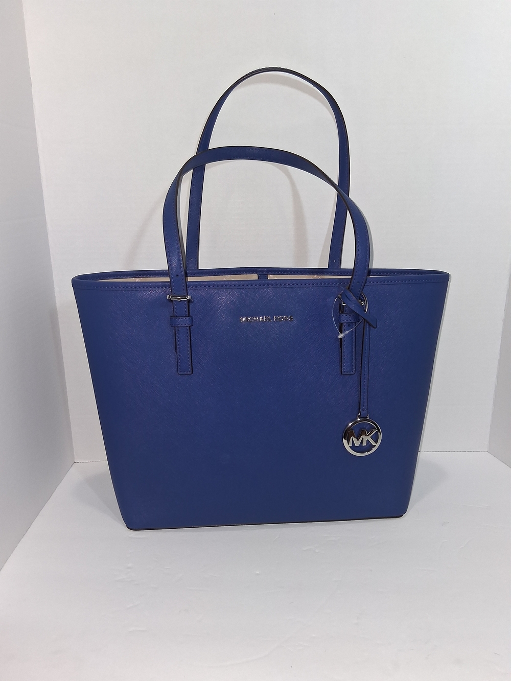 Michael Kors Blue Saffiano Leather Tote